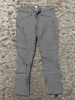 GAP Black & White Gingham Skinny Jeans